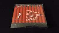 Inspire Dream Play 4" Chime Candles Red Mini Wax 2 Hour Burning Unscented Short Tapers Box of 20