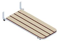 Brey-Krause Folding Tub Seat - 32.5 x 16-inch, Ivory Phenolic Top