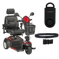 Drive Ventura Power Mobility Scooter, 3 Wheel, 20" Captains Seat & Free 130 dB Black Personal Safety Alarm/Siren! + Black Belt!