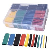 530pcs 2:1Heat Shrink Tube Tubing Sleeving Wrap Wire Assorted Kit 5 Color 8 Size