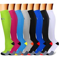 Compression Socks (8 Pairs), 15-20 mmHg is Best Athletic & Medical for Men & Women, Running, Flight, Travel, Nurses, Pregnant - Boost Performance, Blood Circulation & Recovery