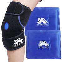 Ice Packs for Injuries Reusable with Strap for Hot & Cold Compress, Gel Ice Packs for Knee, Back, Waist, Shoulder, Ankle, Calves and Hip (Large Pack: 14" X 6")
