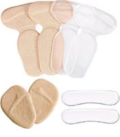 4 Pairs High Heel Pads, Heel Grips, Anti Slip Shoe Cushion, Ball of Foot Insoles, High Heel Liner, Heel Snugs for Women - Blister Prevention & Improve Shoes Too Big