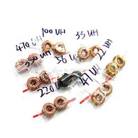 Batcus 16PCS/LOT 3A 22UH-470UH Magnetic Induction Coil Toroidal Inductor Winding Inductance for LM2596 8 Values Assortment