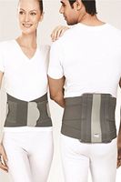 TYNOR Double Pull Lumbar Lower Back Brace Spinal Support Belt (Four Flexible Tempered Steel Stays) - Breathable Fabric XL Gray