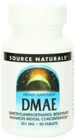 Source Naturals DMAE, Dimethylaminoethanol Bitartrate - Supports Mental Concentration - 50 Tablets