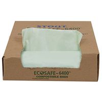 STOUT by Envision E3039E11 EcoSafe-6400 Compostable Bags, 30" x 39", 30 gal Capacity, 1.10 mil Thickness, Green (Pack of 48)