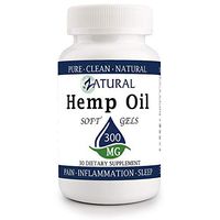 Hemp Oil Softgel 300mg: Hemp Seed Oil for Premium Relief from Pain, Stress, Anxiety, and More - Natural Anti-Inflammatory - High in Omegas (30 Softgel 300mg)