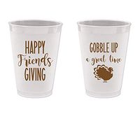 Thanksgiving Friendsgiving Frost Flex Plastic Cups - Gobble Up a Good Time (10 cups)