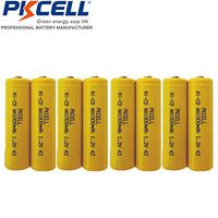 8 Pack AA NiCd 1000 mAh 1.2 V Button Top Rechargeable Batteries for Solar Lights