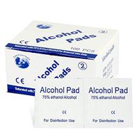 Wet Pads Wipes, 100Pcs Individually Wrapped Disposable, Prep Alcohol Cotton Pads Pack for Smartphone & Portable Devices Cleaning