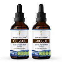 Guggul Alcohol-Free Liquid Extract, Organic Guggul (Commiphora Mukul) Dried Gum Tincture Supplement (2x4 FL OZ)