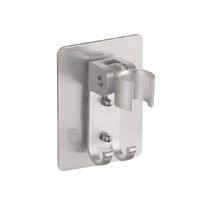 Aluminum Adjustable Shower Head Wall Mount Holder Removable Handheld Shower head Adhesive Bracket Chrome Drill Free