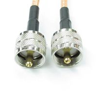UHF male UHF male plug RF Coaxial cable Pigtail Jumper RG142 3feet 100cm Quick USA Shipping