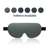 Cozicroo Sleep Eye Mask, Upgraded 3D Contoured Eye Mask with Adjustable Strap and Delicate Pattern, Comfortable Cotton Mask for Sleeping, Create Total Darkness, Black