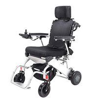 XKCZX Folding Electric Wheelchair, Easy to Carry Compact Power Chair, Up to 150 Kg, Safe and Easy to Drive, for The Elderly with Reduced Mobility and Disabled Users
