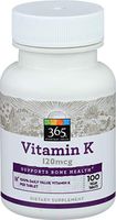 365 Everyday Value, Vitamin K 120mcg, 100 ct