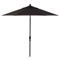 Treasure Garden 9-Foot (Model 810) Deluxe Auto-Tilt Market Umbrella Black Frame Sunbrella Fabric: Black (Includes Extended Frame Warrantee)