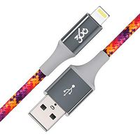 360 Electrical 360650-CO Habitat 4ft Premium Braided Charging Cable with Lightning Connector - MFi Certified for iPhone and iPad - Active-Coral