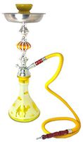 Zebra Smoke: Camel- 1hose Hookah with Tongs and Bowl Complete Set (Yellow)
