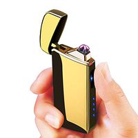 Warrior Tech Sleek USB Rechargeable Flameless Upgraded Dual Arc Plasma Lighter (Gold)
