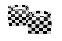 Tytroy 24 PC Checkered Racing Flag Pennant Flag Black White Treat Box Party Favor Goodie Box