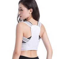 Back Support Sports Posture Corrector Spinal Support, Physical Therapy Posture Brace for Men Or Women - Back, Shoulder, and Neck Pain Relief (Color : White, Size : L)