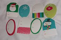 40 Inspirations from Hallmark peel 'n' stick Assorted Christmas Gift Tags Santa