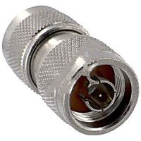 "Amphenol RF 082-100-RFX connector, rf coaxial, n commercial in-series adapter, straight plug to plug"