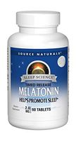 Source Naturals Sleep Science Melatonin 2mg - Time Release - 60 Tablets (Pack of 2)