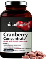 Organic Cranberry Whole Fruit Concentrate, 36, 000mg Herbal Equivalent, 90 Capsules, powerfully Supports Urinary Tract Cleanse, kidney & Bladder Health, No Gmos & Made In Usa