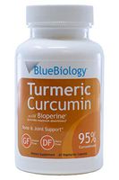 BlueBiology Turmeric Curcumin with Bioperine Extract (Enhanced Absorption) - 95% Curcuminoids - Highest Potency - Gluten Free - Vegan Joint Pain Relief - 60 Capsules