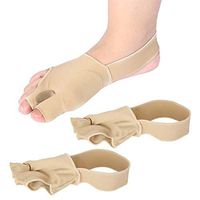 Bunion Straightener Socks, Relief Sleeve w/Gel Bunion Stretchy Pads Cushioned Splint, Orthopedic Hallux Valgus Overlapping Corrector Bootie Guard Hammer Toe Pain Aid Surgery Treatment 2 Pc (L)