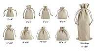12 Pack-Natural Linen Favor Bags, Gift Drawstring Bag, Wedding Gift Favors, Jewelry Bag, Christmas Gift Bags, Gift Wrap, Wine Bags (5" x 7")