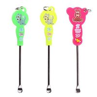 BizAmzz - Cleaning Brushes - 1pc Cartoon Earpick Ear Wax Curette Remover Cleaner Spoon Care Health Clean Stainless Steel Removal - Hearing Brushes Sponge Make Drill Attachment Sponges Automotive Baby