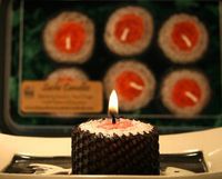 Sushi Natural Beeswax Candles Boxed Set of 6 - Orange