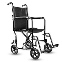 Chunse Aluminium Wheelchair, Attendant Propelled Wheelchair Lightweight and Foldable Frame 11KG(24Lb)