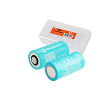 Olight 650mAh 3.7V 163C06 Battery (Pair) for Olight S10R III and H1R Flashlights plus LumenTac Organizer