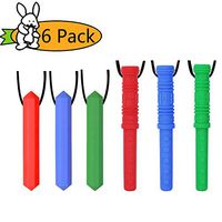 Chew Necklace by GNAWRISHING - 6-Pack (Diamond and Cylinder）- Perfect for Autistic, ADHD, SPD, Oral Motor Children, Kids, Boys, and Girls (Tough, Long-Lasting)
