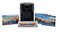 Elements Rolling Papers 300 with Elements Pre Rolled Tips (3 Packs), Elements 79mm Roller and Leaf Lock Gear 250ml Ultra Violet Stash Jar