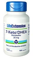 Life Extension, 7-Keto DHEA 25 MG 100 Capsules (Pack of 3)