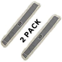 Alpine Industries Heavy Duty Cotton Mop Head - Floor Cleaner - Commercial Mop Head - Super Absorbent Mop - Extra Thick Cotton Mop (48 in, 2 Pack)