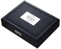 Personalized Groomsmen Visol Drako Black Travel Cigar Humidor - Holds 20 Cigars