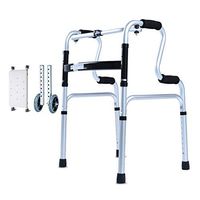Medical Walking Aids with Bathing Board and Wheels Adjustable Height Walker for Elderly, Seniors, Handicap, Disabled Max 180 Kg(400 lbs)