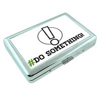 Hashtag # Social Media Trending Symbol S2 Silver Cigarette Case Metal Wallet Id Holder King & 100's 4" X 2.75" RFID Protection