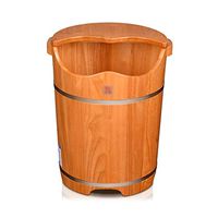 Bathroom Accessory Sets Foot Bath Barrel Household Footbath Foot Detox Massage SPA Barrel with Lid (Color : Beige, Size : 404050cm)