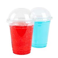 GOLDEN APPLE, 12oz 30sets. Clear Plastic Cups with Dome lids No Hole, Parfait Cups, Dessert Cups.