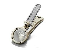 AC LINK Nail Cutter,Fingernail Clipper, Toenail Trimer fo Men,Women, Elderly, with File, Magnifying Glass,Gray