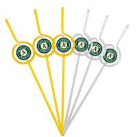 MLB Oakland Athletics Six Pack Team Sip Sport Straws