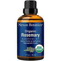 Nexon Botanics Organic Rosemary Essential Oil 30 ml - USDA Certified Pure, Natural Therapeutic Grade Rosemary Oil for Hair Growth - Great for Aromatherapy and Diffuser